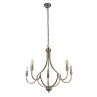 Kronleuchter Metall Rustikal Ø 65 cm in Silber...