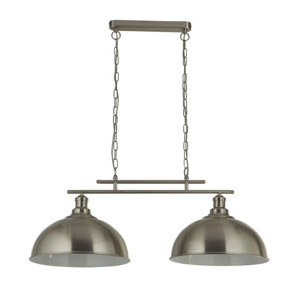 Hängeleuchte Metall B: 81,5 cm in Silber 2-flammig E27