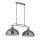 Hängeleuchte Metall B: 81,5 cm in Silber 2-flammig E27