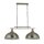 Hängeleuchte Metall B: 81,5 cm in Silber 2-flammig E27