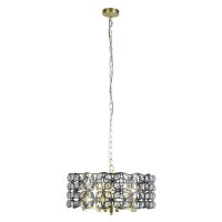 Pendelleuchte Kristall Ø 48 cm rund 5x E14 Messing...