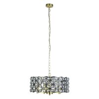 Pendelleuchte Kristall Ø 48 cm rund 5x E14 Messing...
