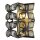 Wandlampe innen Kristall H: 18 cm E14 in Messing Schwarz