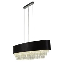 H&auml;ngeleuchte Schwarz B: 100 cm H: max. 1,5 m Stoff...