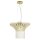 Hängelampe Art Déco Ø 60 cm Kristall Metall 8x G9 in Messing