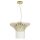 Hängelampe Art Déco Ø 60 cm Kristall Metall 8x G9 in Messing