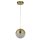 LED Pendelleuchte Kugel Ø 25 cm H: max. 1,5 cm Glas Metall