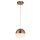 LED Hängelampe Kupfer Ø 25 cm rund Glas Metall 4000 K