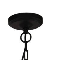 Hängelampe Schwarz Klar B: 30 cm E27 Glas Metall E27