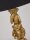 Tischlampe Schwarz Gold 51,5 cm hoch E27 Stoff Resin Affen