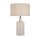 Tischlampe Glas Stoff Weiß 62 cm E27 elegant