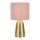 Tischlampe Metall Stoff H: 33 cm klein in Rosa Gold E14