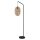 Boho Stehlampe Korb Bambus 160 cm hoch Pendelarm E27