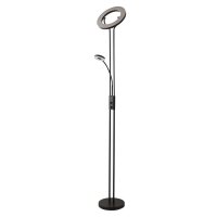 LED Deckenfluter dimmbar 193 cm 3000 K Schwarz Lesearm