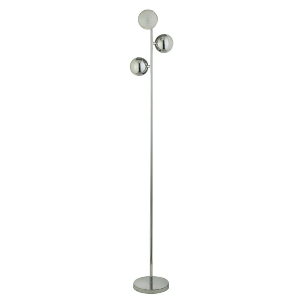 LED Stehlampe Chrom H: 152 cm 4000 K 1878 lm Glas Metall