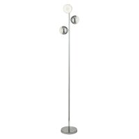 LED Stehlampe Chrom H: 152 cm 4000 K 1878 lm Glas Metall