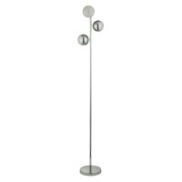 LED Stehlampe Chrom H: 152 cm 4000 K 1878 lm Glas Metall