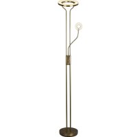 LED Deckenfluter Leselampe Dimmer 193 cm in Messing 3000 K