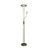 LED Deckenfluter Leselampe Dimmer 193 cm in Messing 3000 K