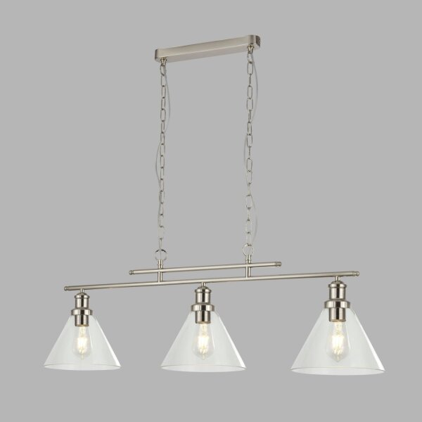 Pendelleuchte 3-flammig E27 B: 95 cm Vintage Design