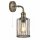 Wandleuchte E27 in Messing Antik Klar Glas Metall Vintage