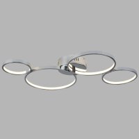 LED Deckenlampe Chrom B: 75 cm 3000 K 2240 lm Metall