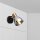 Wandspot E14 Glasschirm in Schwarz Rauchgrau Messing