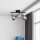 Deckenstrahler 2-flammig E14 Rauchglas Metall verstellbar