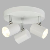 LED Deckenstrahler Weiß 3000 K 3-flammig Ø...