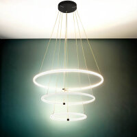 Kronleuchter LED Schwarz Weiß 3000 K 7195 lm...