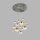 LED Pendelleuchte D: 70 cm in Chrom Kupfer Messing