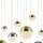 LED Pendelleuchte D: 70 cm in Chrom Kupfer Messing