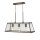 Hängeleuchte Glas Metall B: 65 cm 3x E27 Messing antik