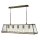Pendelleuchte Glas Metall B: 90 cm in Messing antik 5x E27