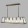 Pendelleuchte Glas Metall B: 90 cm in Messing antik 5x E27
