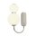 LED Wandleuchte Chrom Weiß 3000 K H: 28 cm Metall Glas