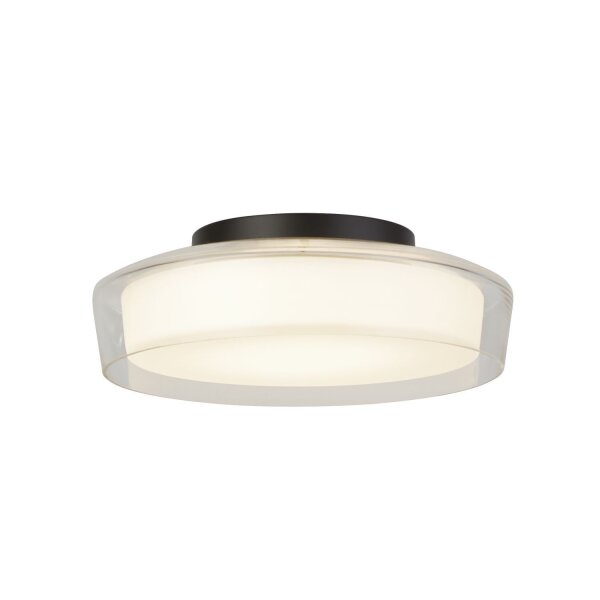 LED Deckenlampe Ø 30 cm IP44 Bad Schwarz matt Weiß