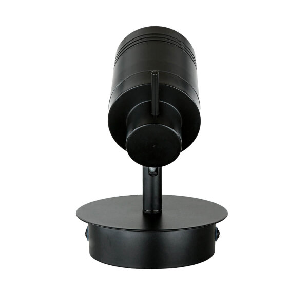 Wandlampe IP44 GU10 Ø 10 cm Schwarz matt verstellbar