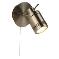 Wandlampe Schalter in Messing Antik IP44 GU10 Ø 10...
