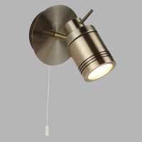 Wandlampe Schalter in Messing Antik IP44 GU10 Ø 10...