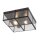 Deckenleuchte 2-flammig E14 Schwarz matt Glas Metall