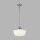 Hängeleuchte IP44 E27 D: 30 cm in Silber matt Weiß Glas