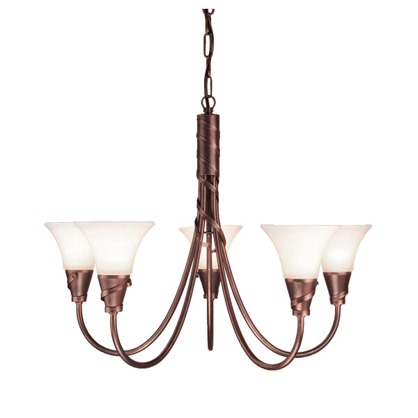 Kronleuchter ROHDIN Rustikal 5x14 kürzbar Lampe