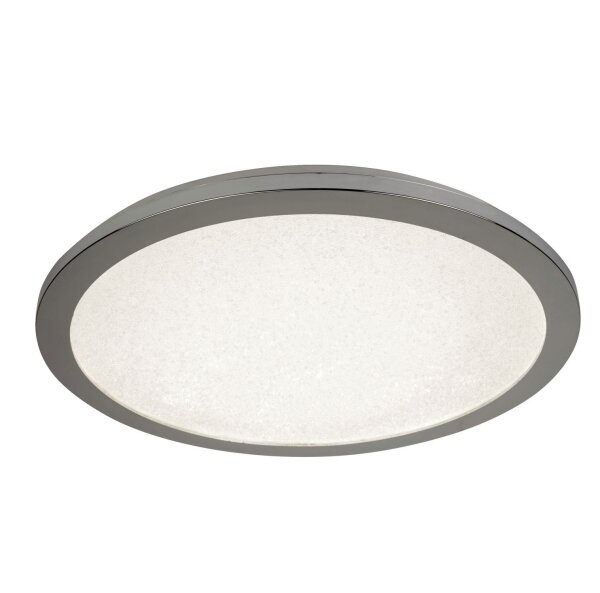LED Deckenleuchte Bad IP44 D: 30 cm Chrom 4000 K rund flach