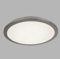 LED Deckenleuchte Bad IP44 D: 30 cm Chrom 4000 K rund flach