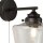 Badlampe Wand IP44 Schwarz matt Klar E27 mit Schalter