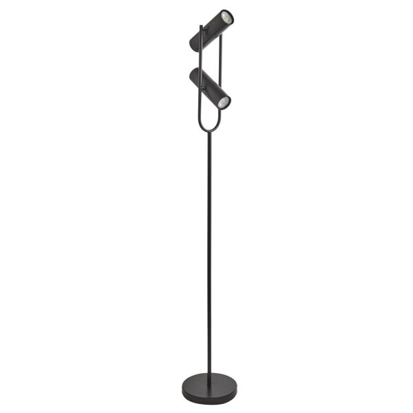 Stehleuchte 2-flammig Schwarz GU10 150 cm Metall verstellbar