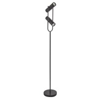 Stehleuchte 2-flammig Schwarz GU10 150 cm Metall verstellbar
