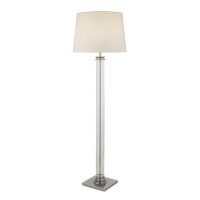 Stehleuchte 156 cm in Silber Creme E27 Stoff Glas