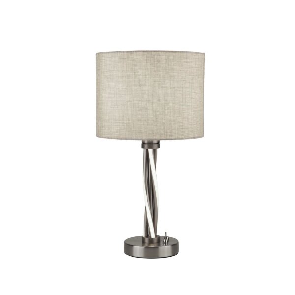 Tischlampe LED E27 H: 47 cm beleuchtete Säule